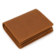 Classic Men's Full Grain Leather Wallet, Leather Coins Purse, Unisex Bifold Wallet, Great Gift Idea for Men Best Man Groomsmen Father's Day