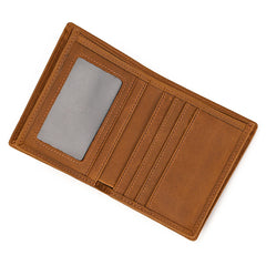 Classic Men's Full Grain Leather Wallet, Leather Coins Purse, Unisex Bifold Wallet, Great Gift Idea for Men Best Man Groomsmen Father's Day