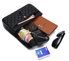 Classic Style DIAMONDS Genuine Leather Shoulder Bag, Minimalist Bag, Iconic Black Crossbody Bag, Quilted Elegant Bag, Eternal Fashion Bag