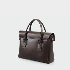 Cowhide Leather laptop bag, Leather Briefcase for Women, 14 Inches Laptop Bag, Leather Work Tote, Business Shoulder Bag, Birthday Gift