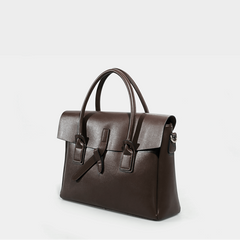 Cowhide Leather laptop bag, Leather Briefcase for Women, 14 Inches Laptop Bag, Leather Work Tote, Business Shoulder Bag, Birthday Gift