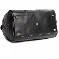 Crazy Horse Full Grain Leather Duffle Bag, Handmade Vintage Cowhide Travel Weekender Bag for Men & Women, Weekend Gear Carry-On