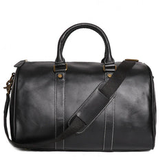 Crazy Horse Full Grain Leather Duffle Bag, Handmade Vintage Cowhide Travel Weekender Bag for Men & Women, Weekend Gear Carry-On