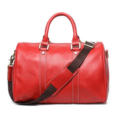 Crazy Horse Full Grain Leather Duffle Bag, Handmade Vintage Cowhide Travel Weekender Bag for Men & Women, Weekend Gear Carry-On