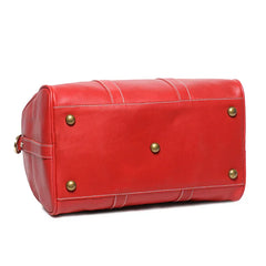 Crazy Horse Full Grain Leather Duffle Bag, Handmade Vintage Cowhide Travel Weekender Bag for Men & Women, Weekend Gear Carry-On