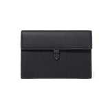 Custom Men’s and Women’s Leather Clutch Bag, Handmade Full Grain Togo Leather Business Handbag with 42 Color Options