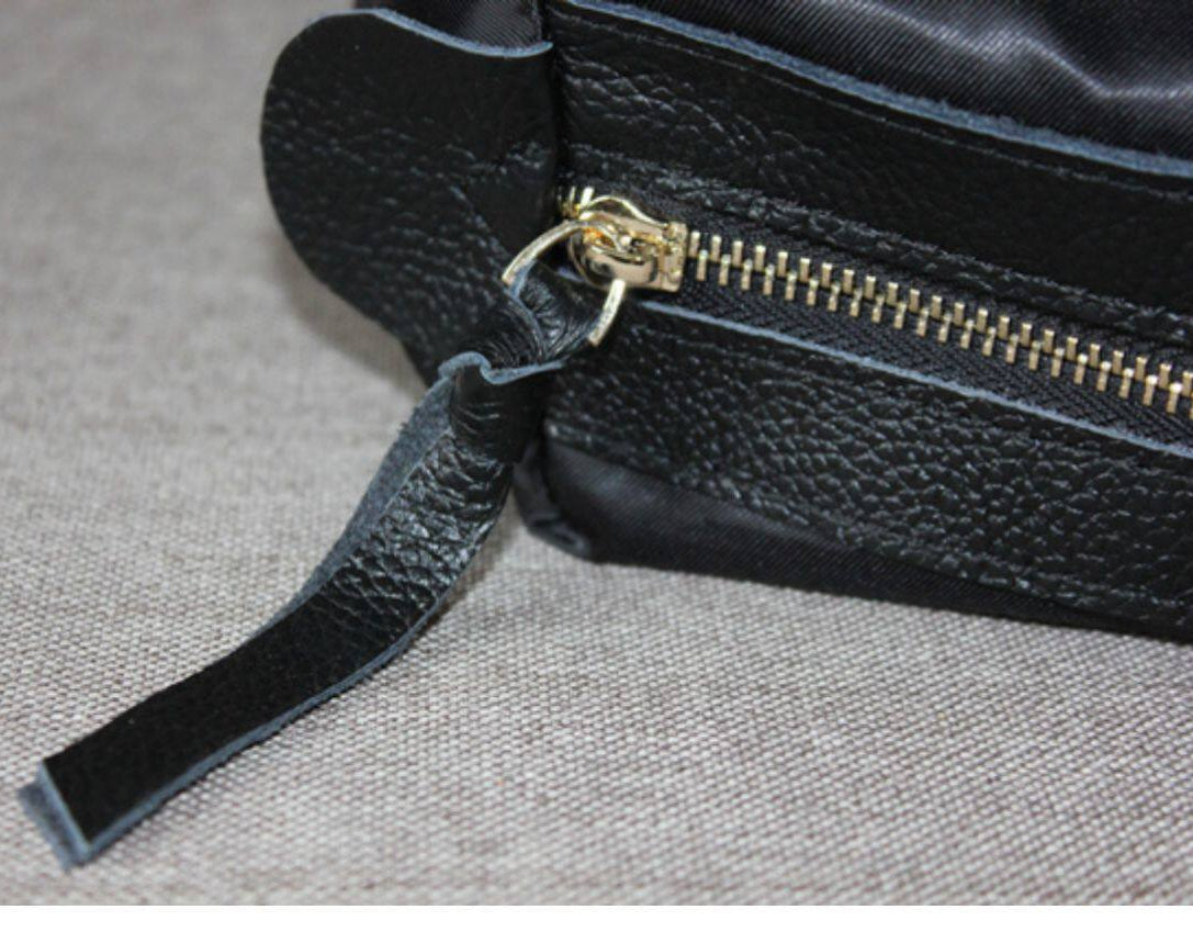 Custom Handcrafted Soft Grain Cowhide Leather Tote | Large Two-Tone Shoulder Bag for Laptop & Travel