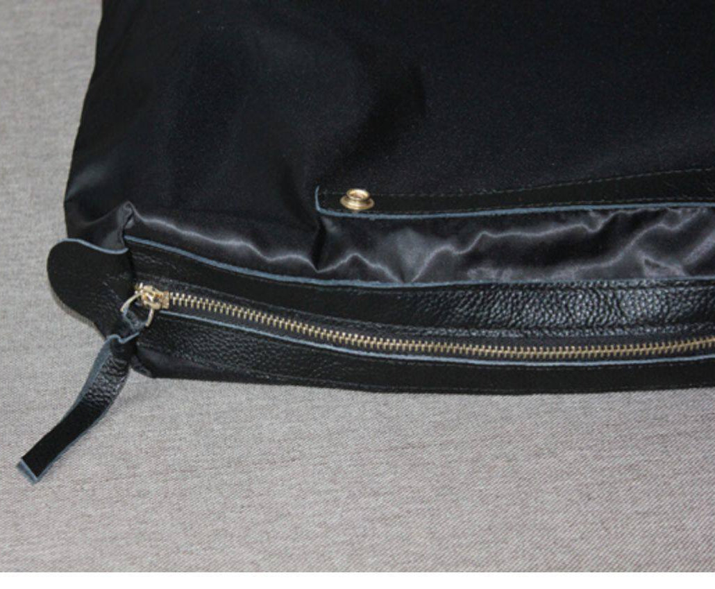 Custom Handcrafted Soft Grain Cowhide Leather Tote | Large Two-Tone Shoulder Bag for Laptop & Travel
