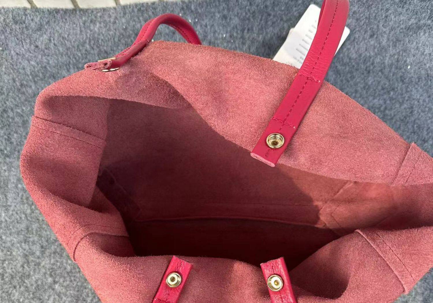 Large Soft Cowhide Leather Tote | Minimalist Oversized Shopper with Removable Inner Pouch
