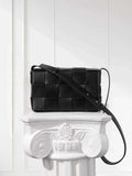 Elegant Lambskin Woven Crossbody Bag | Handcrafted Versatile Party Bag Wedding Clutch Bag