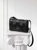 Elegant Lambskin Woven Crossbody Bag | Handcrafted Versatile Party Bag Wedding Clutch Bag