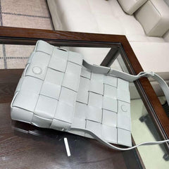 Elegant Lambskin Woven Crossbody Bag | Handcrafted Versatile Party Bag Wedding Clutch Bag