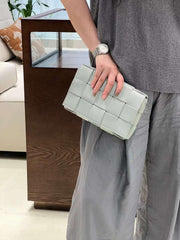 Elegant Lambskin Woven Crossbody Bag | Handcrafted Versatile Party Bag Wedding Clutch Bag