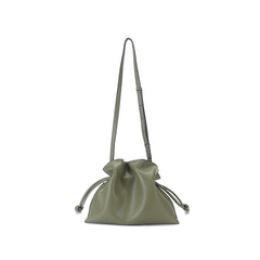 Elegant Oversized Cowhide Leather Tote Bag for Women with Drawstring Closure