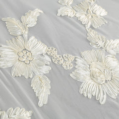 Elegant Floral Formal Gown Dress with Train, Slim Fit Luxury Backless Long Champagne Evening Dress for Weddings