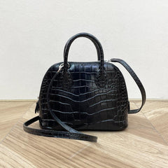 Mini Emma Luxurious Two-way Premium Italian Leather Bag | Handcrafted Full-grain Eve Calf Leather Shoulder Bag