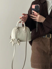 Mini Emma Luxurious Two-way Premium Italian Leather Bag | Handcrafted Full-grain Eve Calf Leather Shoulder Bag