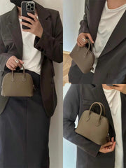 Mini Emma Luxurious Two-way Premium Italian Leather Bag | Handcrafted Full-grain Eve Calf Leather Shoulder Bag