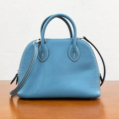 Mini Emma Luxurious Two-way Premium Italian Leather Bag | Handcrafted Full-grain Eve Calf Leather Shoulder Bag