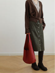 Essentials Genuine Leather Slouch Hobo Bag, Must-have Fashion Designer Bucket Tote Bag