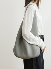 Essentials Genuine Leather Slouch Hobo Bag, Must-have Fashion Designer Bucket Tote Bag