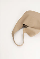 Essentials Genuine Leather Slouch Hobo Bag, Must-have Fashion Designer Bucket Tote Bag