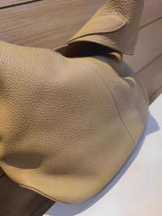 Essentials Genuine Leather Slouch Hobo Bag, Must-have Fashion Designer Bucket Tote Bag