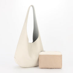 Essentials Genuine Leather Slouch Hobo Bag, Must-have Fashion Designer Bucket Tote Bag