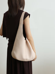 Essentials Genuine Leather Slouch Hobo Bag, Must-have Fashion Designer Bucket Tote Bag