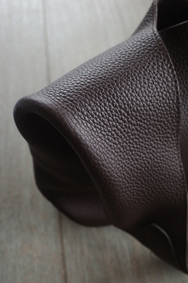 Essentials Slouchy Leather Hobo Bag, Must-have Fashion Designer Minimalist Handbag, Cowhide Bucket Bag