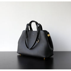 Everyday Essential Cowhide Leather Tote, Soft Full Grain Cowhide Shoulder Bag for Work & Travel