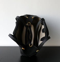 Everyday Essential Cowhide Leather Tote, Soft Full Grain Cowhide Shoulder Bag for Work & Travel