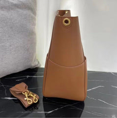 Extra Large Genuine Leather Bucket Bag, Minimalist Classic Leather Tote Bag, Fashion Designer Shoulder Bag Wide Strap, Gift For Her