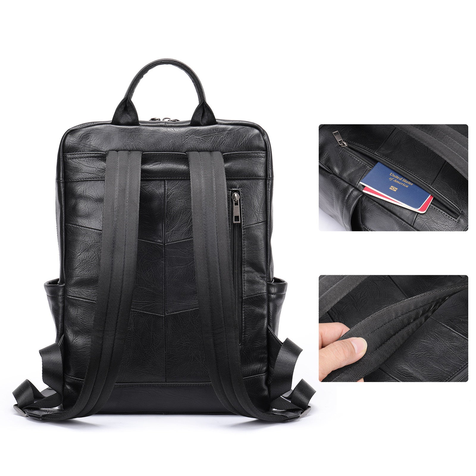 Full Grain Leather Backpack for Men | Vintage Handcrafted Cow hide Business Bag | Large Laptop Commuter Backpack