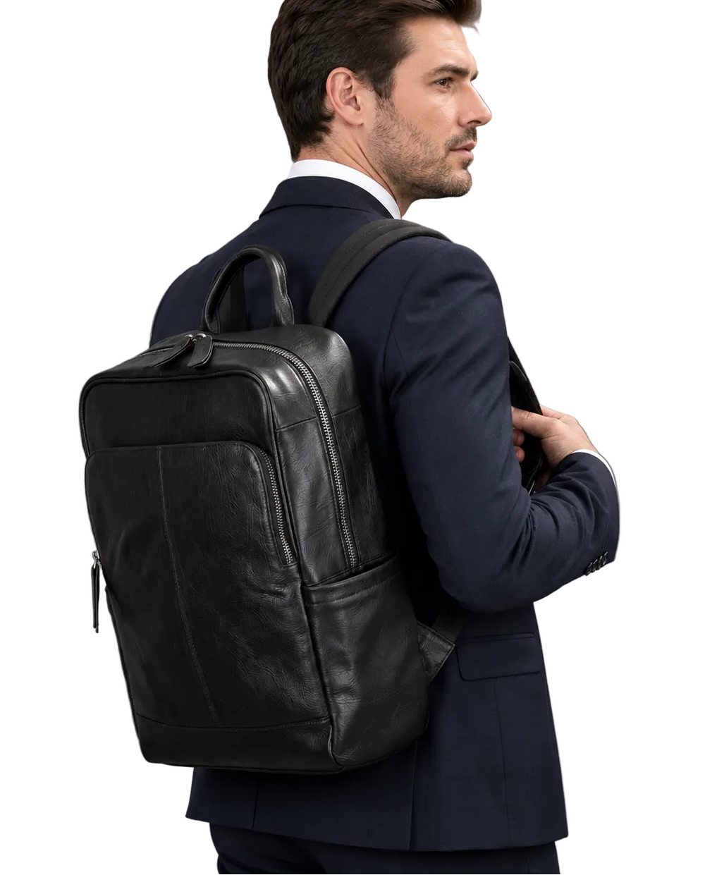 Full Grain Leather Backpack for Men | Vintage Handcrafted Cow hide Business Bag | Large Laptop Commuter Backpack