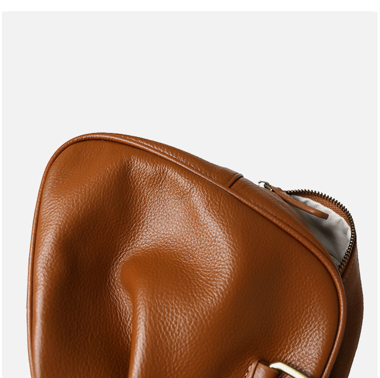 Full Grain Leather Bowling Bag – Handcrafted Structured Boston Shoulder Bag | Cowhide Top Handle Handbag