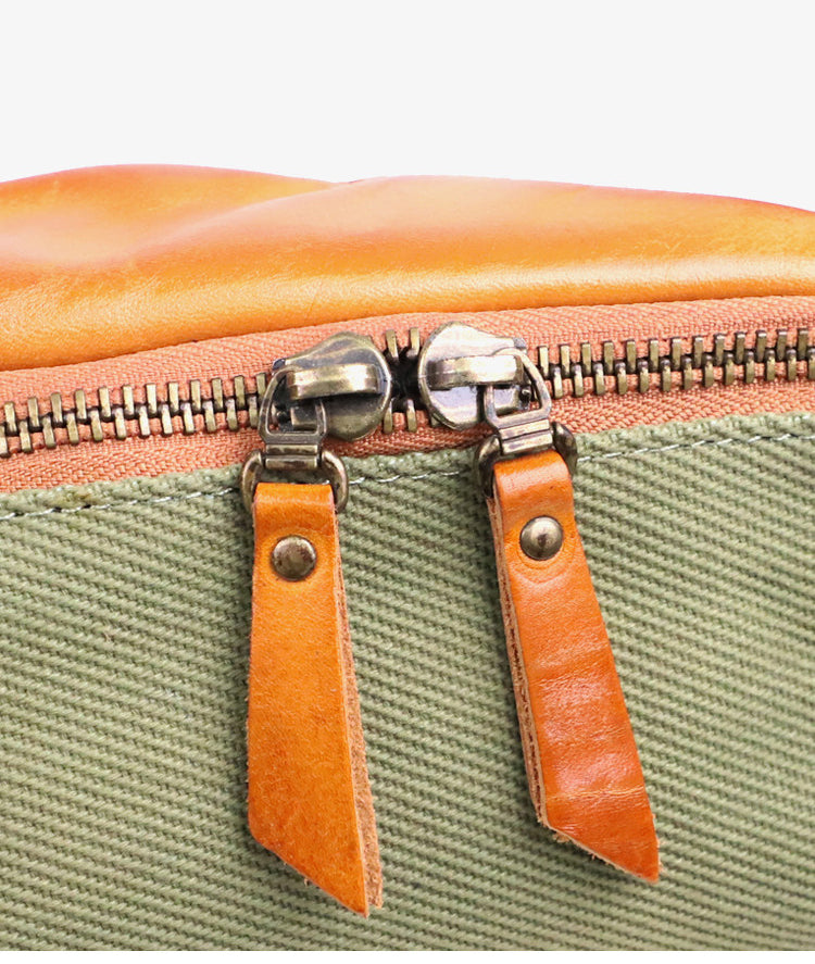 Full Grain Leather Chest Bag | Men's Distressed Crossbody Sling Bag with Phone Pocket
