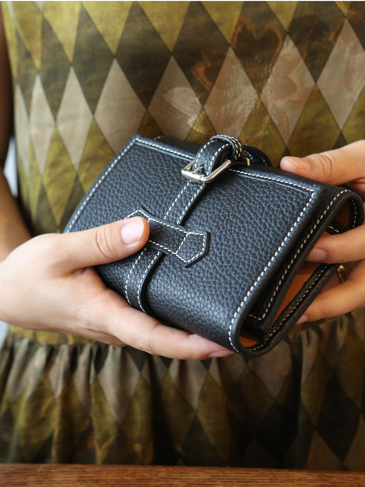 Handcrafted Full Grain Leather Jewellery Travel Organizer, Luxury Cowhide Jewellery Roll with Ring & Earring Holder, Portable Storage Case