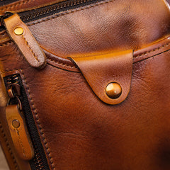 Full Grain Leather Leg Bag Foraging Pouch Leather Motorcycle Waist Bag, Male Knight Bull Head Bag, Crazy Horse Leather Bag for Men Women