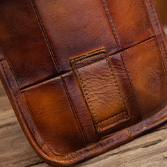 Full Grain Leather Leg Bag Foraging Pouch Leather Motorcycle Waist Bag, Male Knight Bull Head Bag, Crazy Horse Leather Bag for Men Women