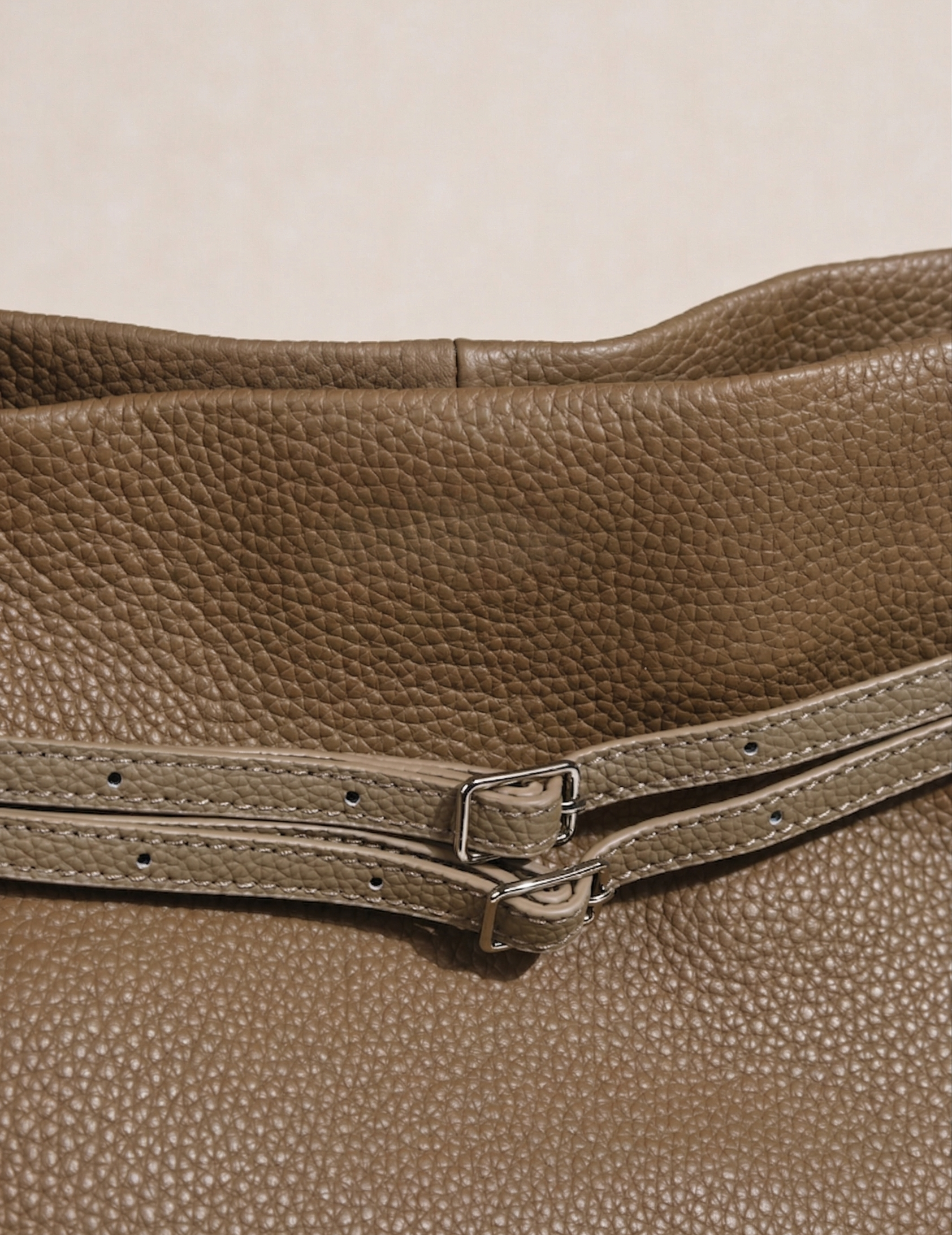 Premium Togo Leather Slouchy Tote Bag | Large Minimalist Bucket Bag | Cowhide Shoulder Bag