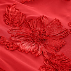 Halter Floral Embroidered Bridal Gown Maxi Dress, Backless Long Evening Dress for Weddings, Formal Events