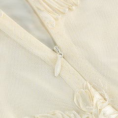 Halter Floral Embroidered Bridal Gown Maxi Dress, Backless Long Evening Dress for Weddings, Formal Events