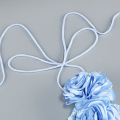 Halter Floral Embroidered Bridal Gown Maxi Dress, Backless Long Evening Dress for Weddings, Formal Events