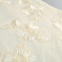 Halter Floral Embroidered Bridal Gown Maxi Dress, Backless Long Evening Dress for Weddings, Formal Events