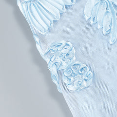 Halter Floral Embroidered Bridal Gown Maxi Dress, Backless Long Evening Dress for Weddings, Formal Events