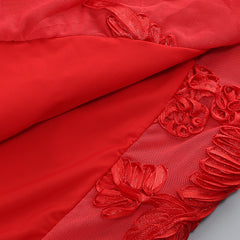 Halter Floral Embroidered Bridal Gown Maxi Dress, Backless Long Evening Dress for Weddings, Formal Events