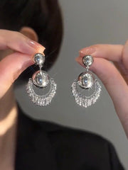 Bohemian Sterling Silver Dreamcatcher Tassel Earrings