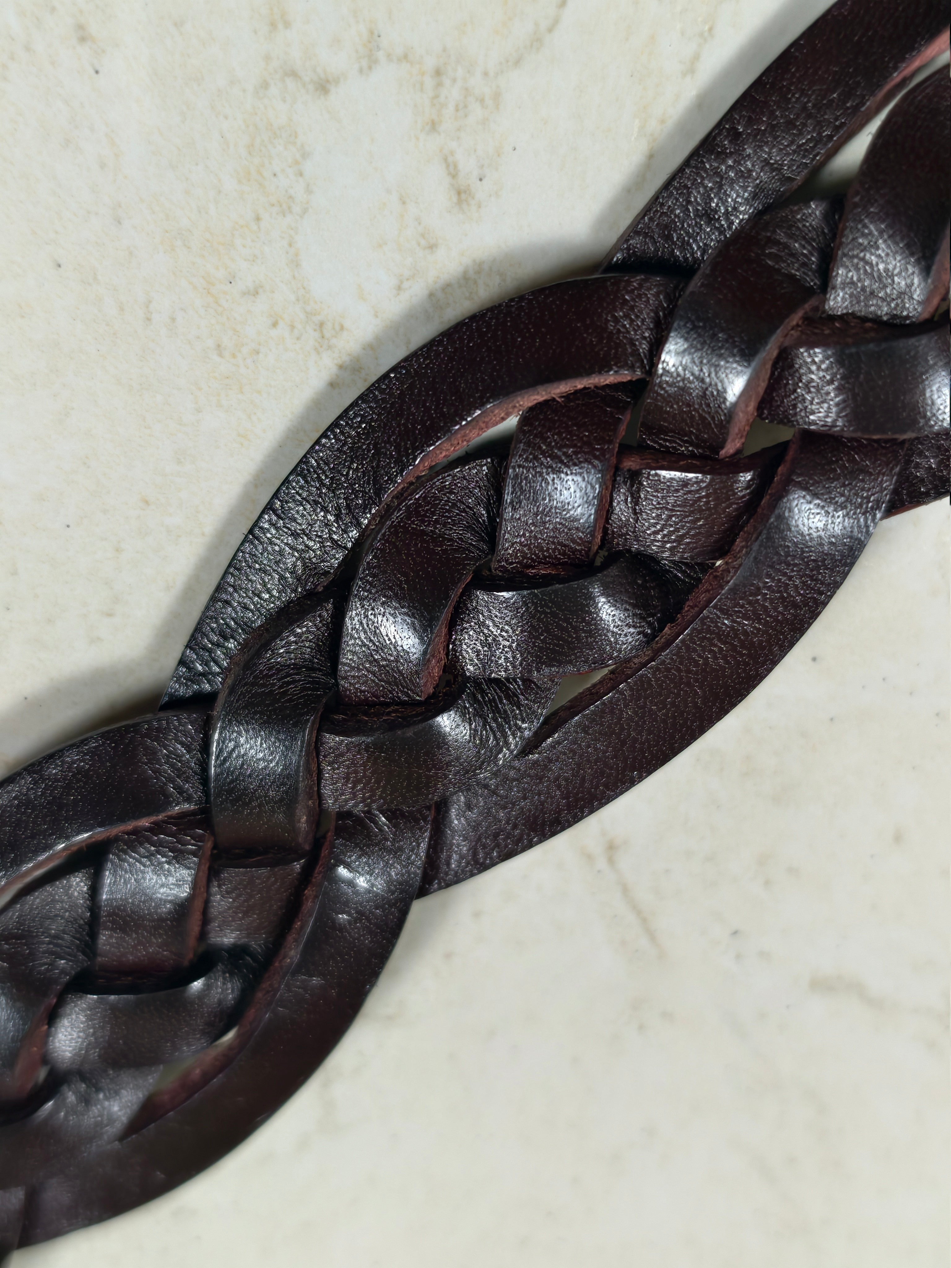 Handcrafted Full Grain Leather Braided Belt | Women's & Men's Vintage Pin-Buckle Belt