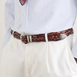 Handcrafted Full Grain Leather Braided Belt | Women's & Men's Vintage Pin-Buckle Belt